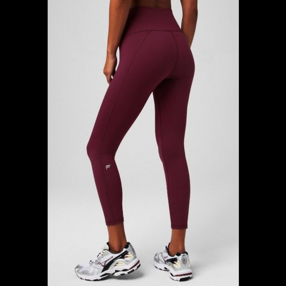 Fabletics Define PowerHold® High-Waisted Legging 7/8 Merlot Size Large - Picture 2 of 13